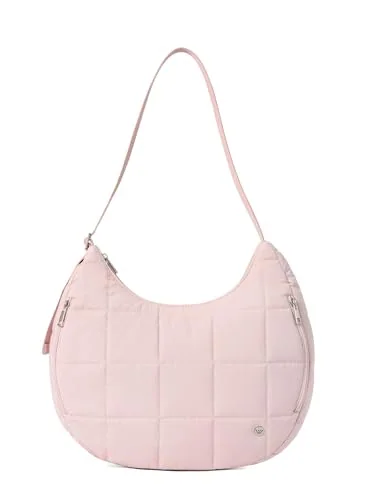 Puffer Crescent Bag, Camel (12.2 in)