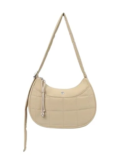 Puffer Crescent Bag, Camel (1 zip pocket)