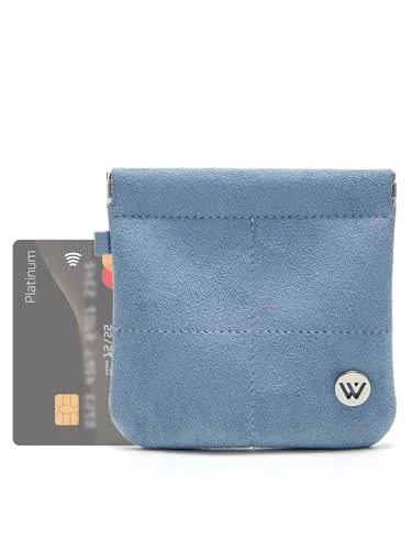 Small Suede Makeup Bag, Blue