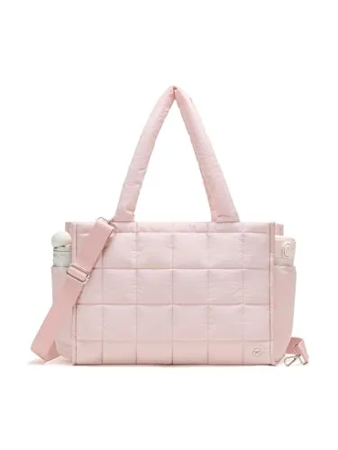 Puffer Duffle Bag, Pink