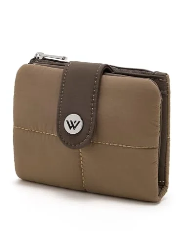Small Puffer Card Wallet, Brown