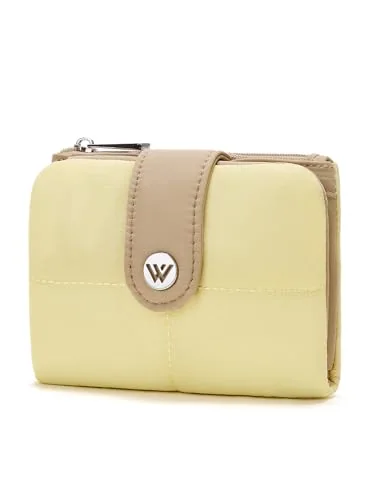 Small Puffer Card Wallet, Yellow