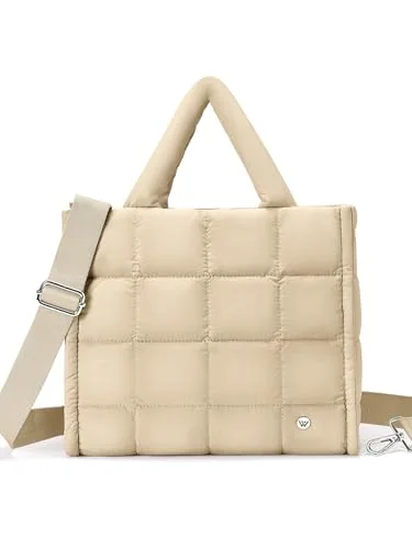 Medium Puffer Duffle Bag, Khaki