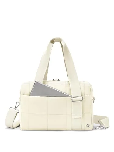 Mini Puffer Duffle Bag, Beige